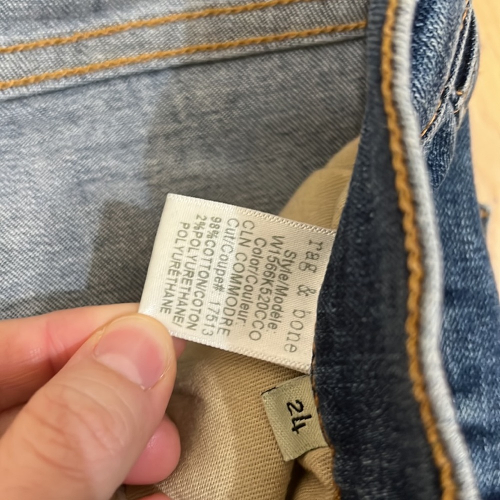 Rag and Bone Step Hem Jeans Sz 24 - Picture 6 of 16